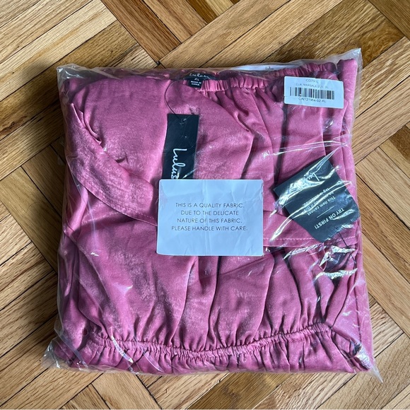 NWT! Lulus Satin Off-the-Shoulder Maxi Dress sz XL - Picture 7 of 8